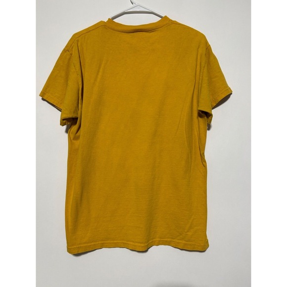 Delta Pro Weight Men Size M Short Sleeve Yellow Iowa Hawkeyes Shirt Piling Hole - Picture 3 of 7